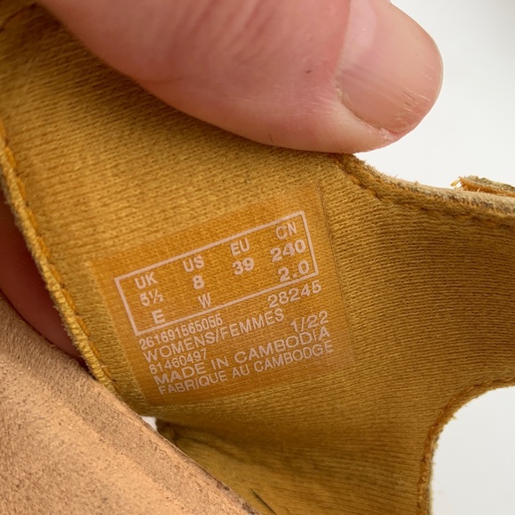 Clarks Un Karely Sun Mustard Yellow Leather Sandals Adjustable Comfort size 8 - Picture 12 of 12